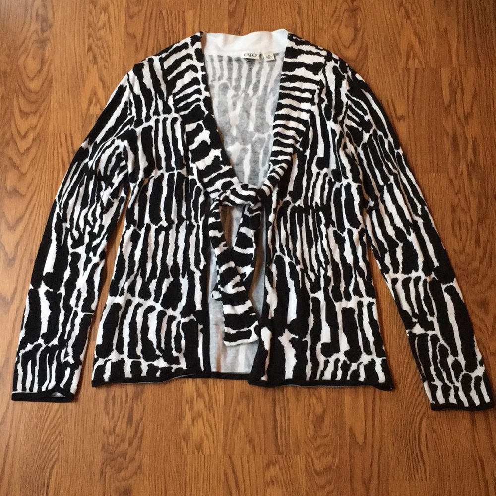 Black and White Print Sweater